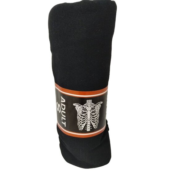 Unisex Adult Small Skeleton Chest Cavity Rib Bones Halloween Black TShirt New - Picture 2 of 3